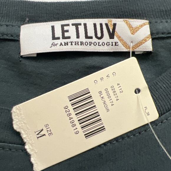 NWT Let Luv For Anthropologie Led Zeppelin T-Shirt Womens Medium Faded Black USA - Picture 4 of 10